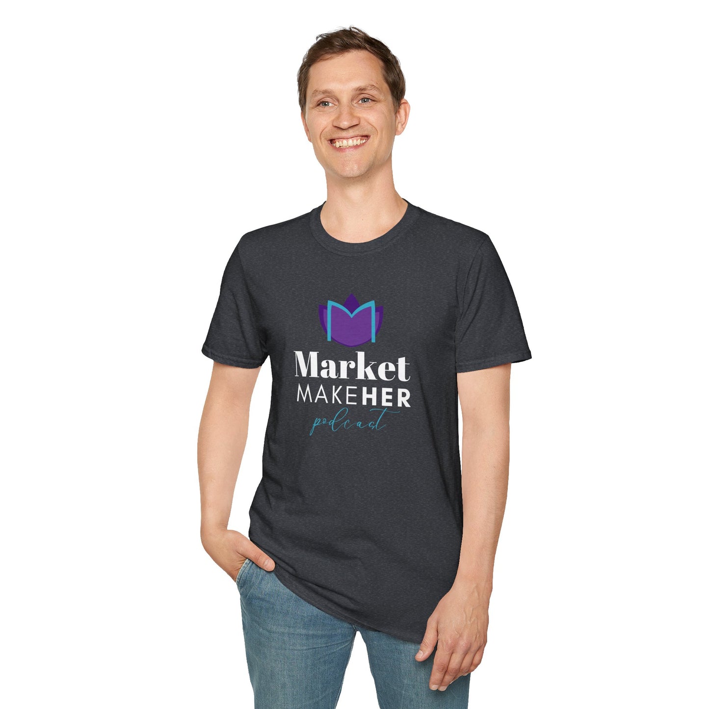 Logo Unisex T-Shirt for Market MakeHER Podcast Fans, Brand Merch, Finance Apparel, Market MakeHer Tee