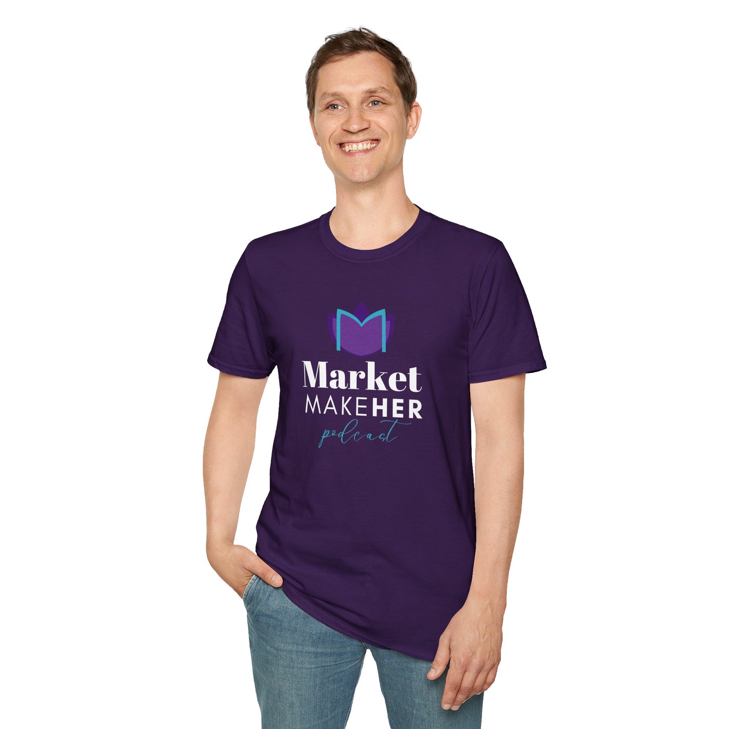 Logo Unisex T-Shirt for Market MakeHER Podcast Fans, Brand Merch, Finance Apparel, Market MakeHer Tee