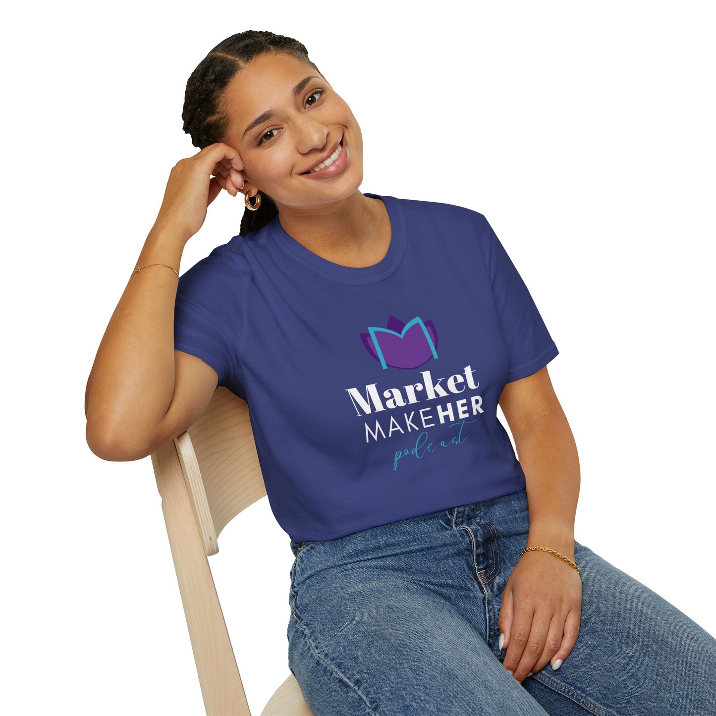 Logo Unisex T-Shirt for Market MakeHER Podcast Fans, Brand Merch, Finance Apparel, Market MakeHer Tee