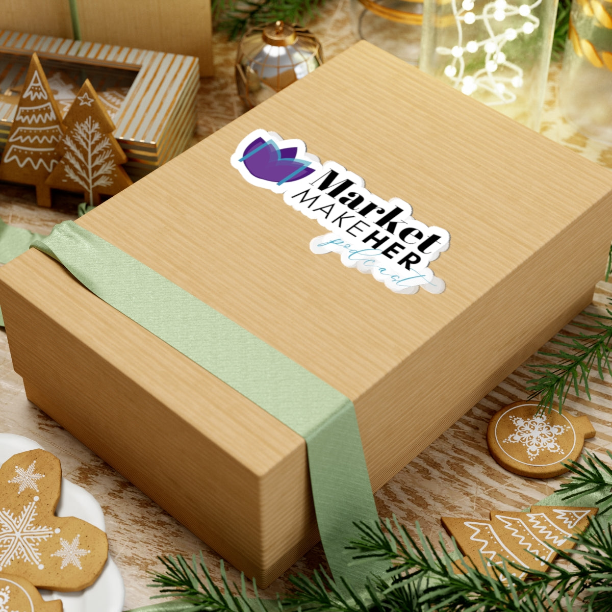 Market MakeHer Logo Sticker – Kiss-Cut Glossy