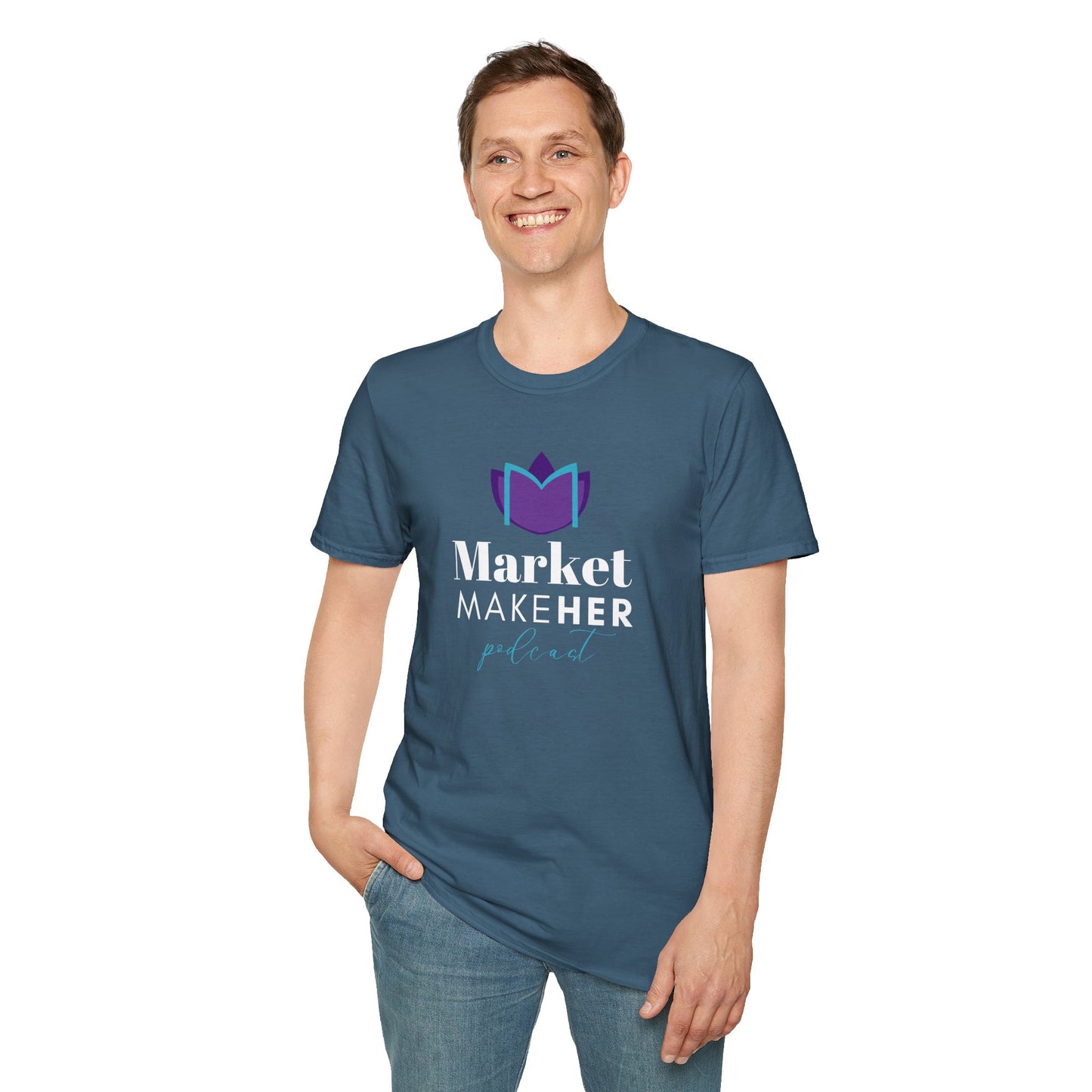 Logo Unisex T-Shirt for Market MakeHER Podcast Fans, Brand Merch, Finance Apparel, Market MakeHer Tee
