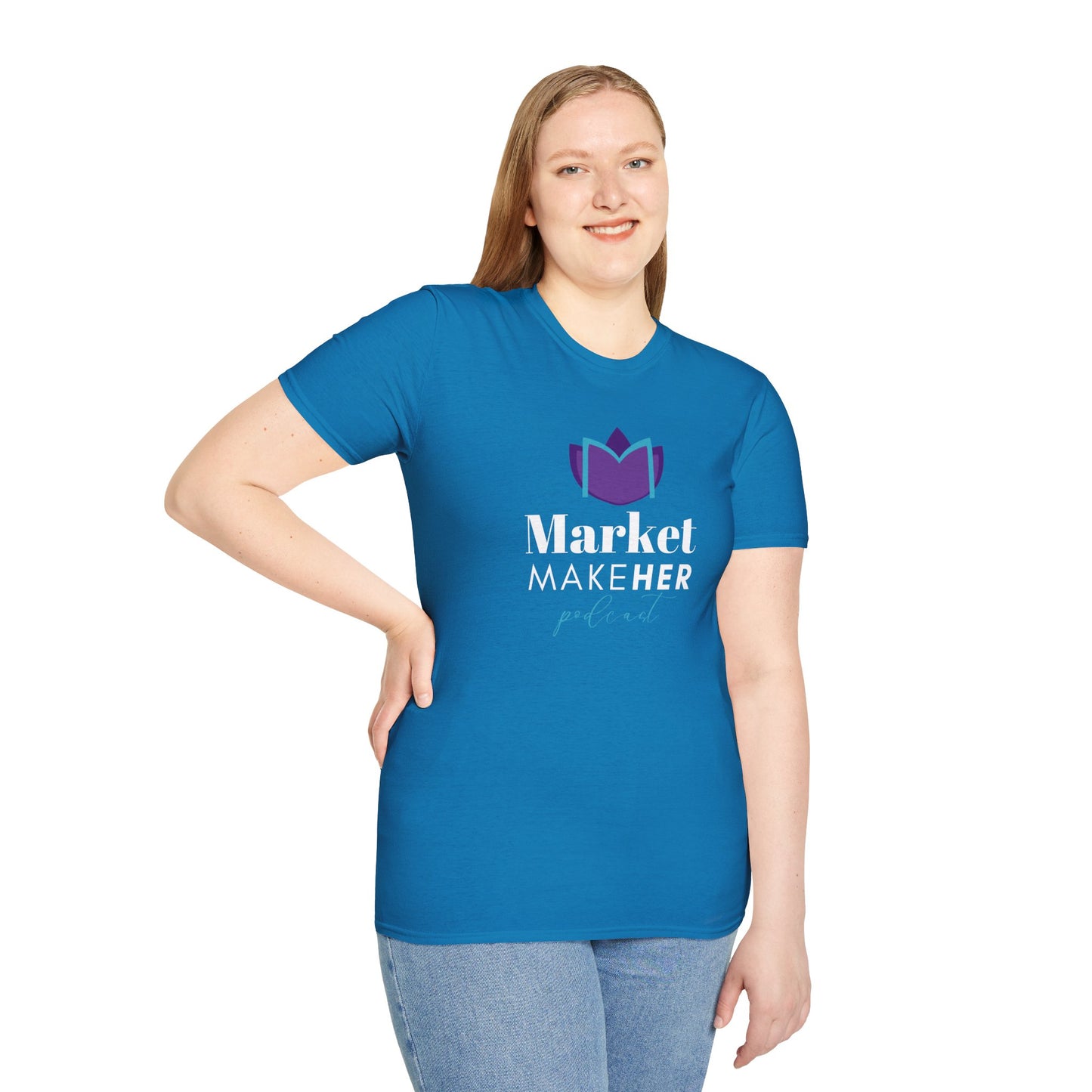 Logo Unisex T-Shirt for Market MakeHER Podcast Fans, Brand Merch, Finance Apparel, Market MakeHer Tee