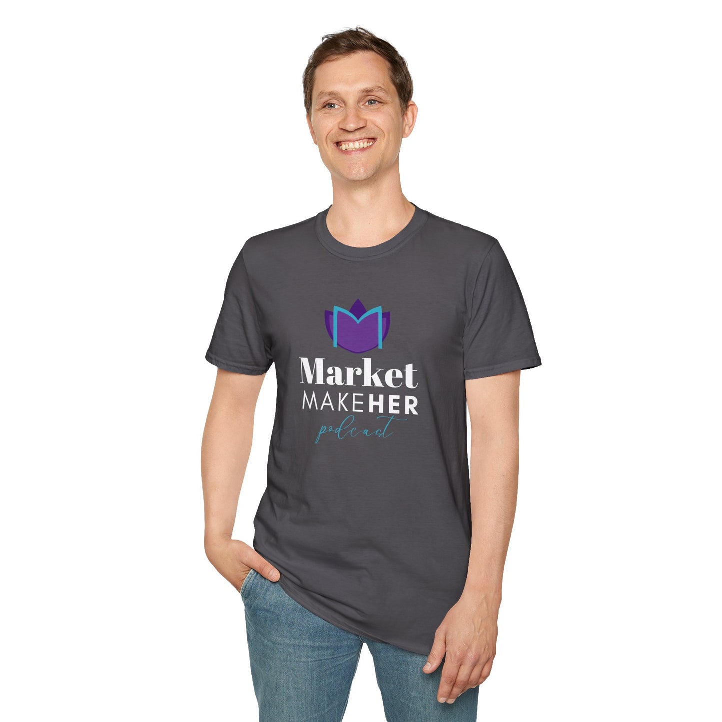 Logo Unisex T-Shirt for Market MakeHER Podcast Fans, Brand Merch, Finance Apparel, Market MakeHer Tee