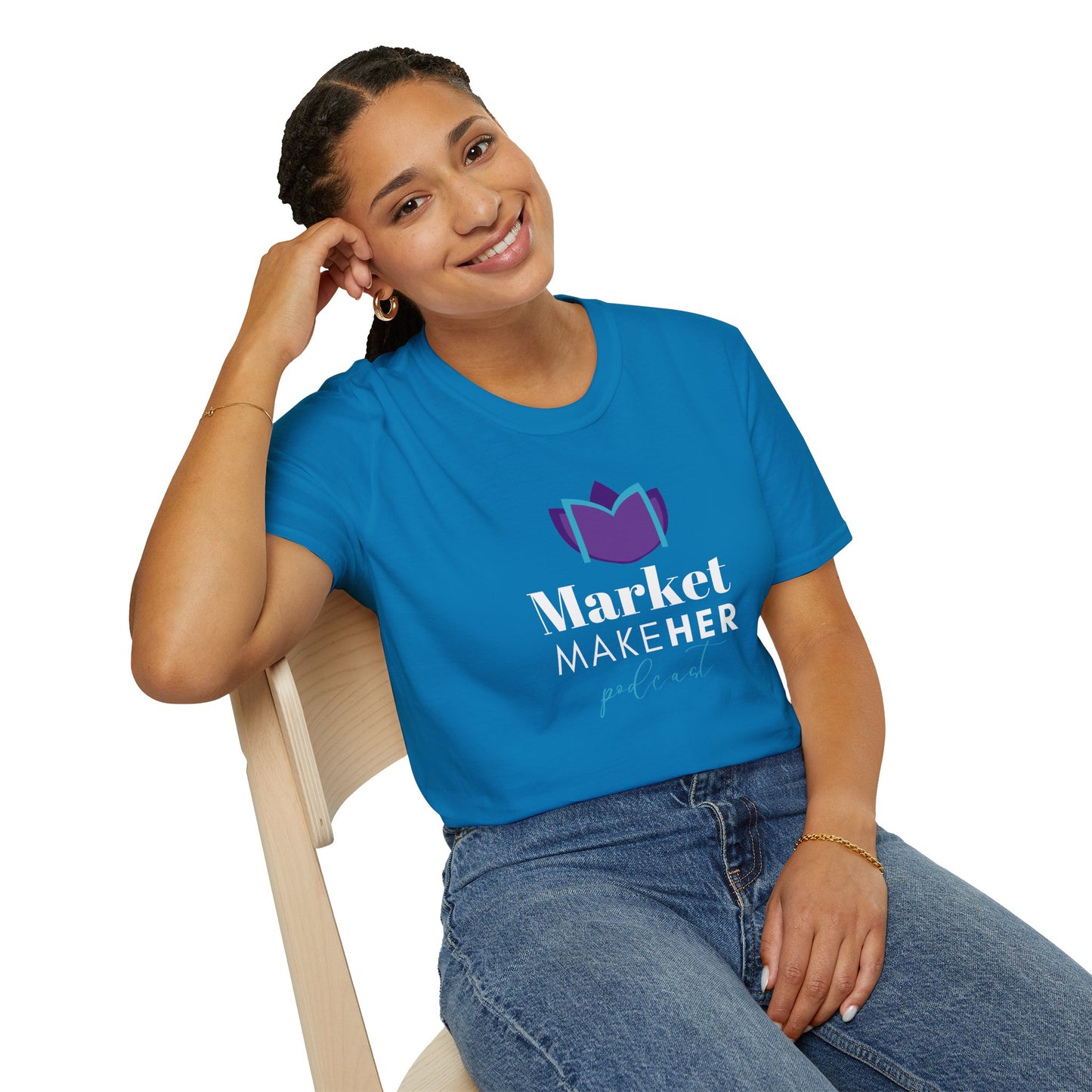 Logo Unisex T-Shirt for Market MakeHER Podcast Fans, Brand Merch, Finance Apparel, Market MakeHer Tee