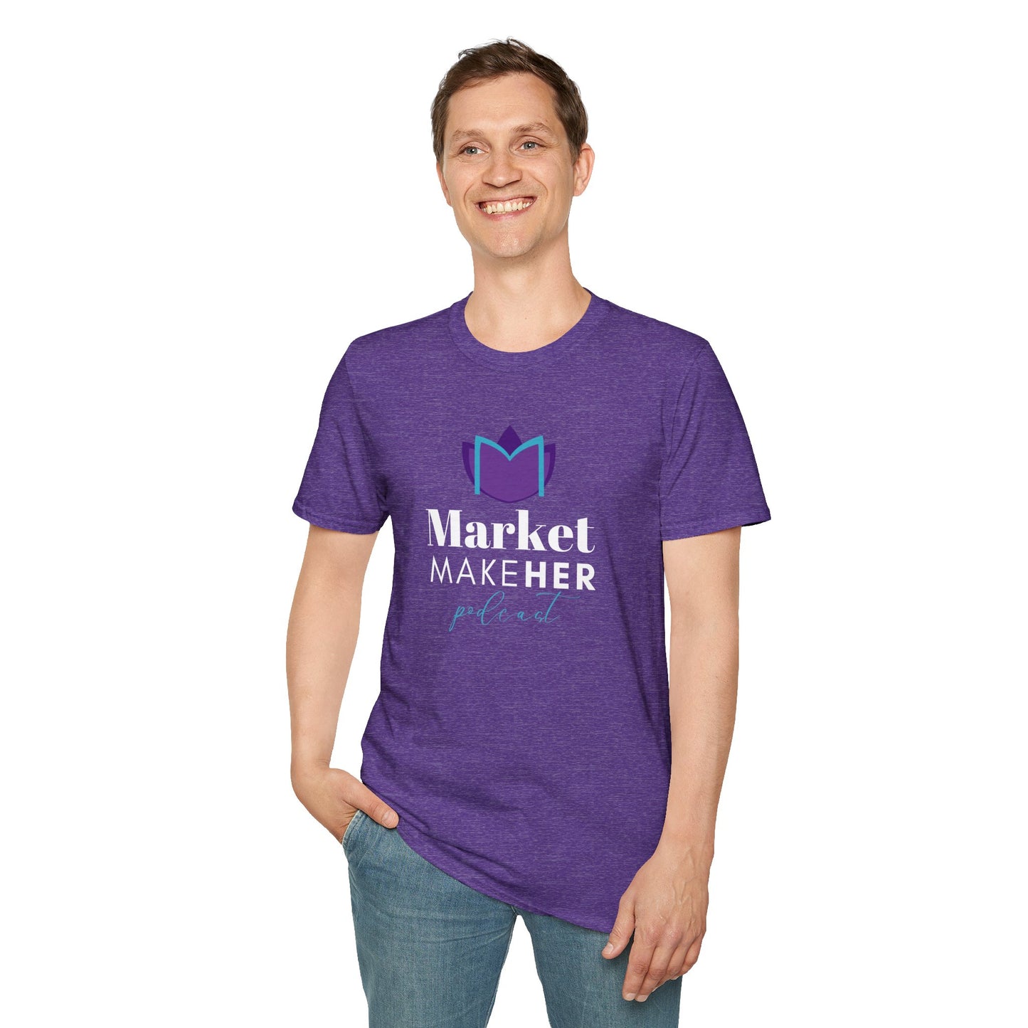 Logo Unisex T-Shirt for Market MakeHER Podcast Fans, Brand Merch, Finance Apparel, Market MakeHer Tee