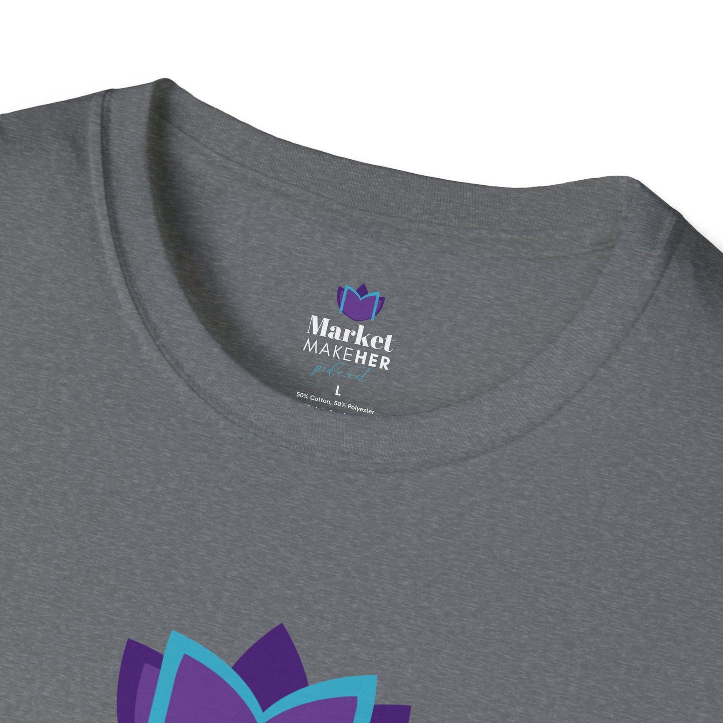 Logo Unisex T-Shirt for Market MakeHER Podcast Fans, Brand Merch, Finance Apparel, Market MakeHer Tee