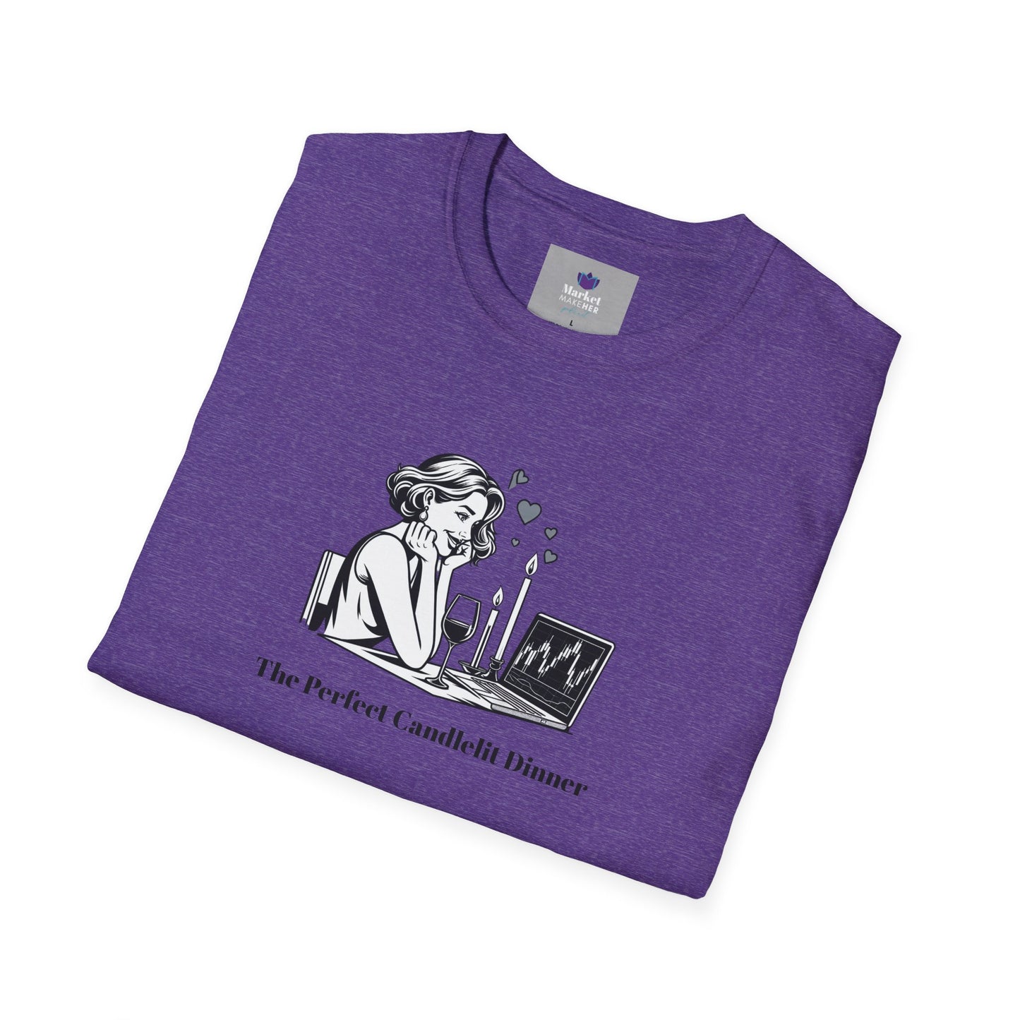 "The Perfect Candlelit Dinner" Finance T-Shirt by Jess Inskip - Unisex Soft Cotton Tee