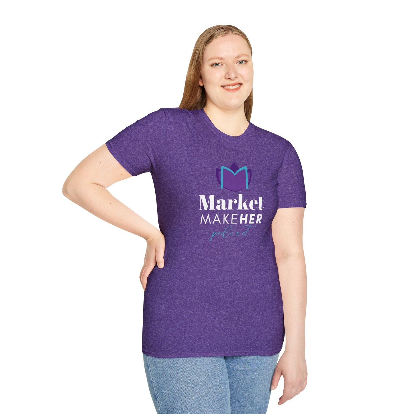 Logo Unisex T-Shirt for Market MakeHER Podcast Fans, Brand Merch, Finance Apparel, Market MakeHer Tee