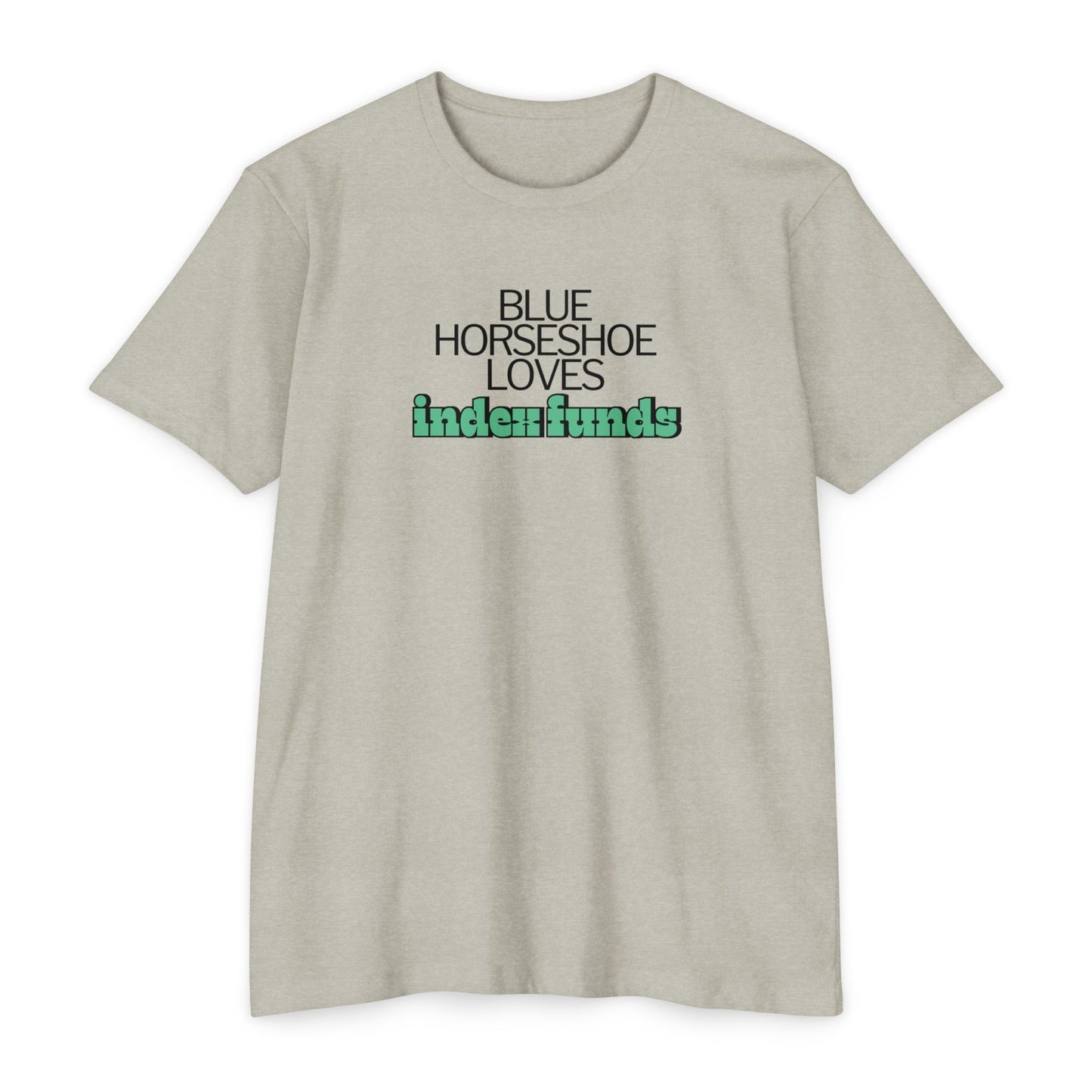 "Blue Horseshoe Loves Index Funds" T-Shirt