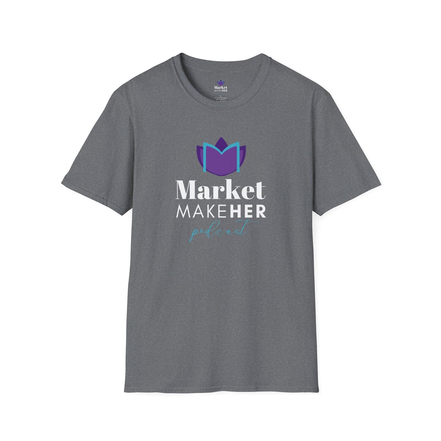 Logo Unisex T-Shirt for Market MakeHER Podcast Fans, Brand Merch, Finance Apparel, Market MakeHer Tee