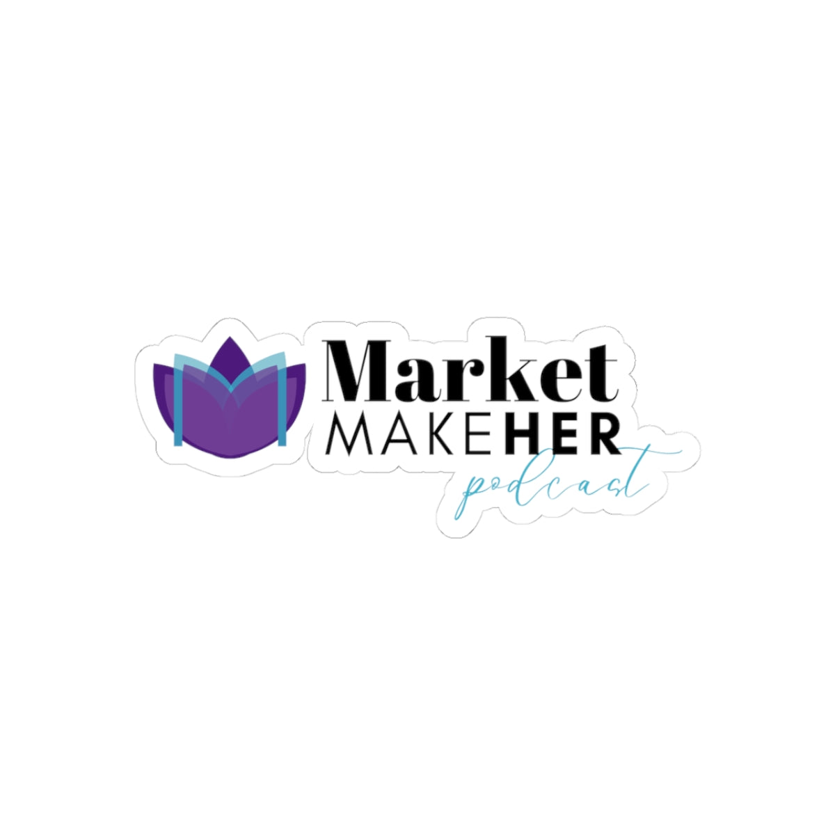 Market MakeHer Logo Sticker – Kiss-Cut Glossy