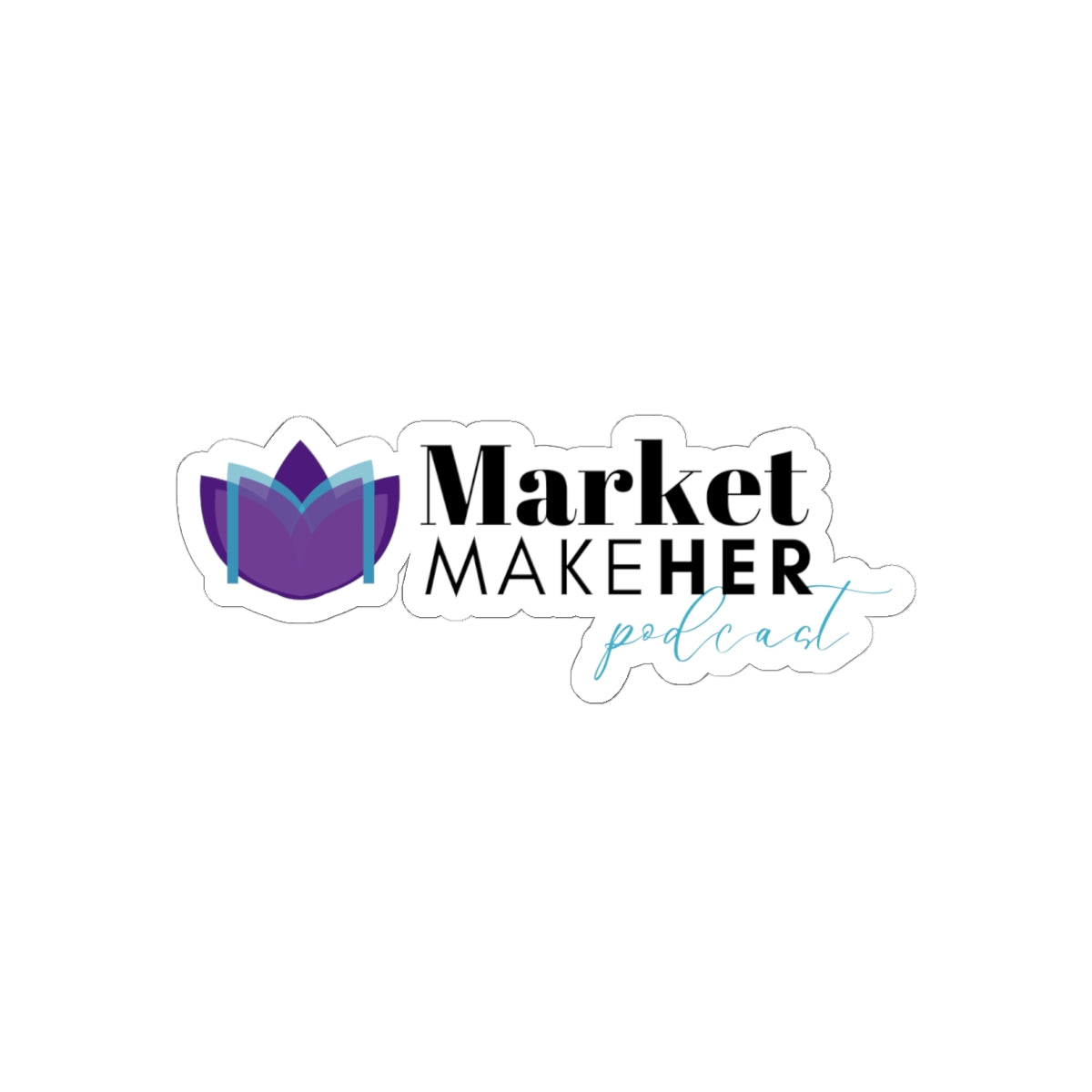 Market MakeHer Logo Sticker – Kiss-Cut Glossy