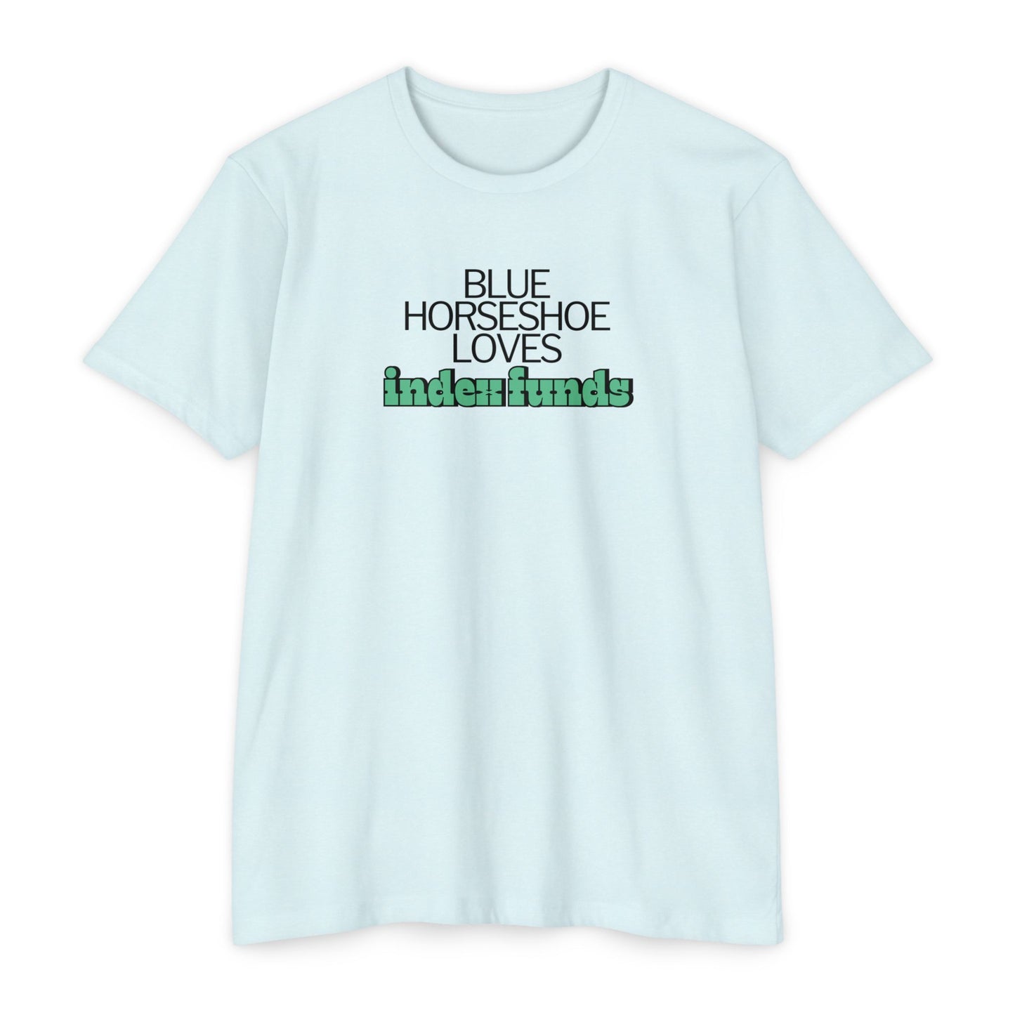 "Blue Horseshoe Loves Index Funds" T-Shirt