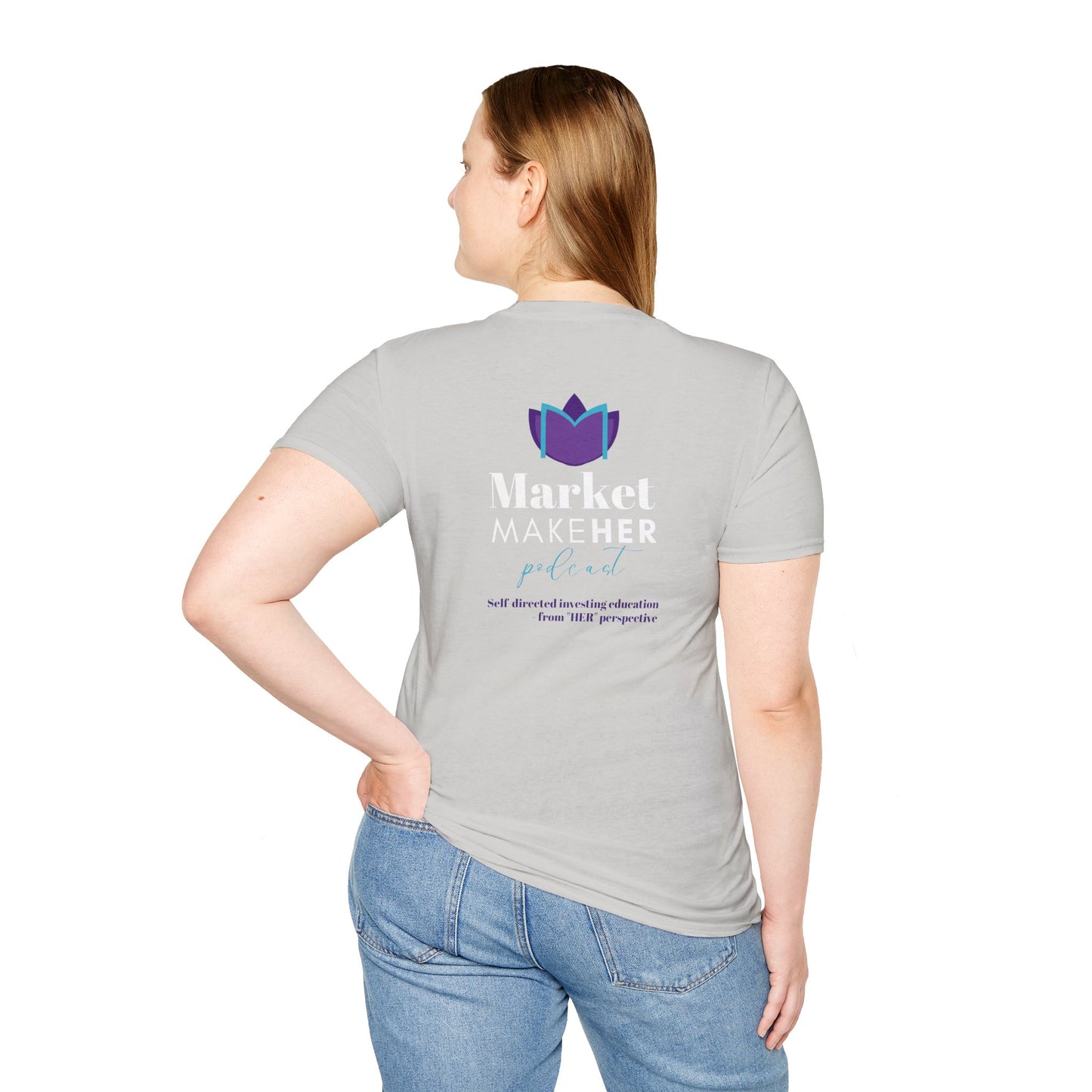 Logo Unisex T-Shirt for Market MakeHER Podcast Fans, Brand Merch, Finance Apparel, Market MakeHer Tee