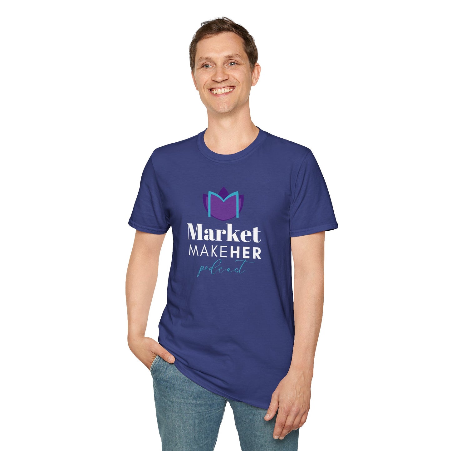Logo Unisex T-Shirt for Market MakeHER Podcast Fans, Brand Merch, Finance Apparel, Market MakeHer Tee